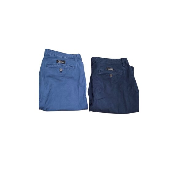 Set Of 2 Banana Republic Men's Slim Fit/ Athletic fit Chino Pants 33x32 Cotton B - Picture 1 of 8